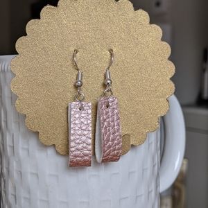 Faux leather earrings